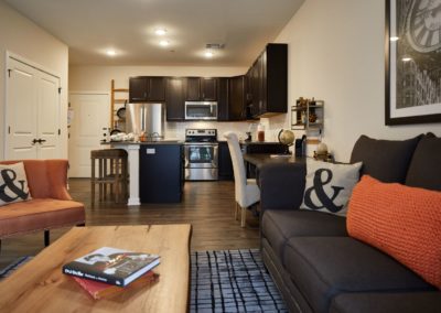 Lyndhurst, NJ apartment rental living room and kitchen open floor plan