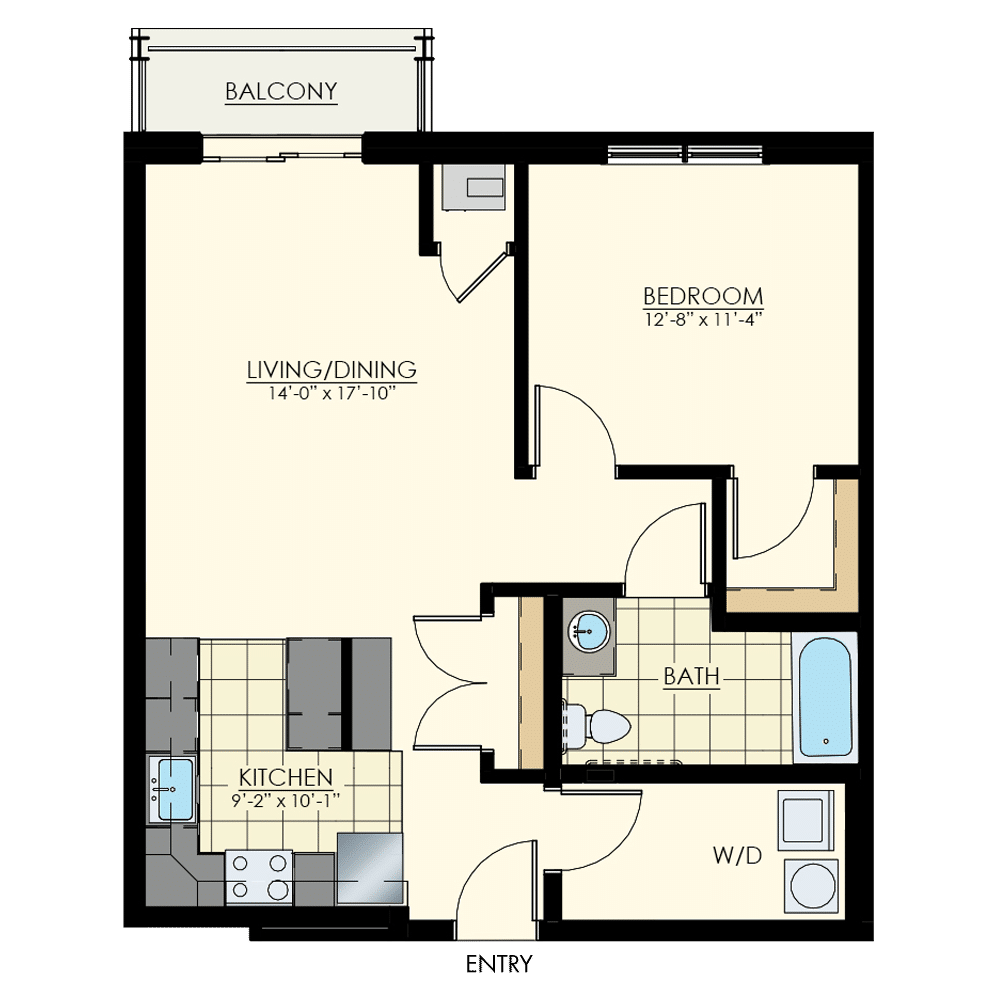 The Winston at Lyndhurst One Bedroom Floor Plans